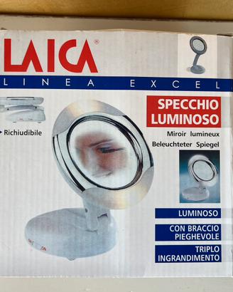 Specchio Laica  luminoso-triplo ingrandimento