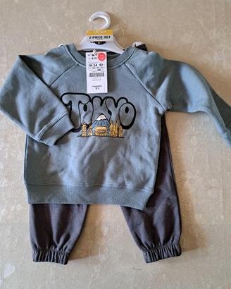 Completo tuta felpata bimbi Tokyo unisex 92cm