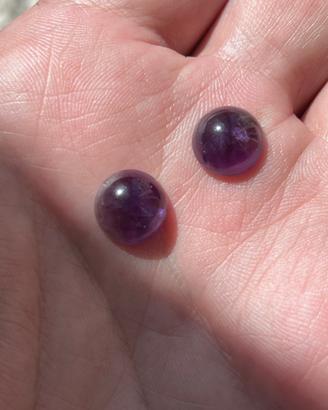Coppia cabochon ametista naturale