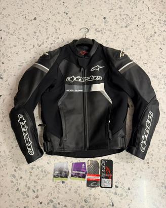 giubotto alpinestar pelle nera