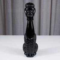 Bottiglia Barboncino vetro nero vintage anni ’70