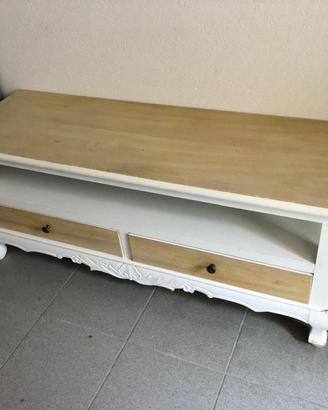 Mobile Porta TV Shabby Chic Bianco Legno Subito