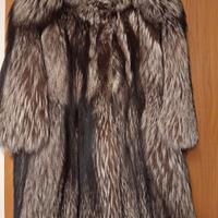giacca in volpe argentata