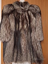 giacca in volpe argentata