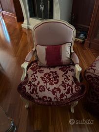 2x Poltrona damascata