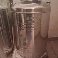 Bidone inox sansone 150L a bocca larga