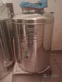 Bidone inox sansone 150L a bocca larga