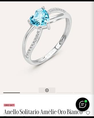 Anello oro Bianco 9 carati Stroili oro