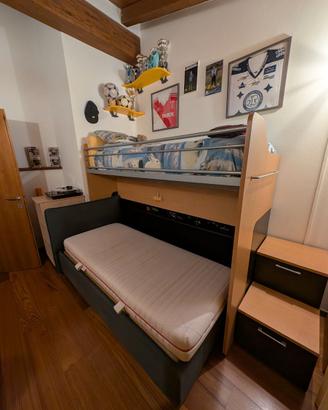letto a castello  completo di materassi e accessor
