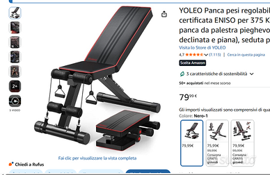 PANCA regolabile per PALESTRA in CASA
