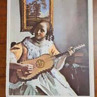 Antica Stampa SUONATRICE DI CHITARRA 26x36