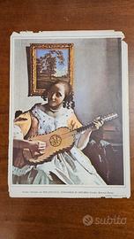 Antica Stampa SUONATRICE DI CHITARRA 26x36