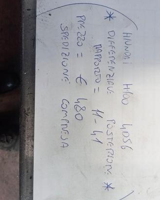 DIFFERENZIALE POST HYUNDAI H100