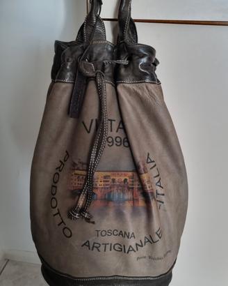 zaino di cuoio artigianale 