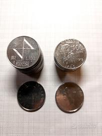 Lotto di 23 monete da 100 lire Marconi FAO '74 '79