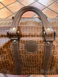 Fendi borsone anni 80 Marrone scuro