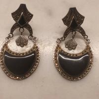 Orecchini vintage anni 80 in argento. 