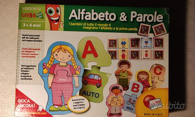 Gioco alfabeto e parole puzzle e memory