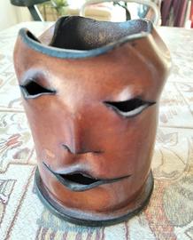 porta penne in cuoio 