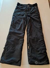 Pantaloni e guanti sci bambino 11-12 anni neri
