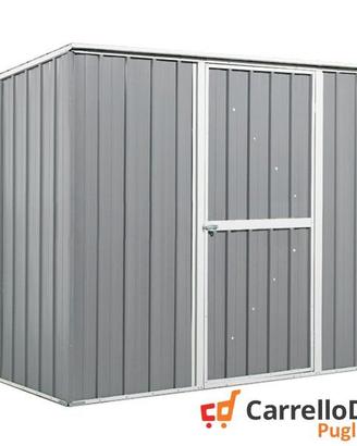 Casetta box giardino Acciaio 260x185 grigio chiaro