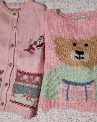 Lotto di 2 maglioni per bambina