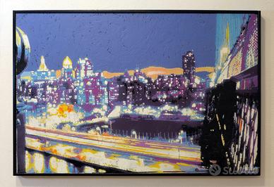 Quadro New York Cars light. Streetart.