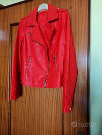 Giacca chiodo rosso Bludeise NUOVA

