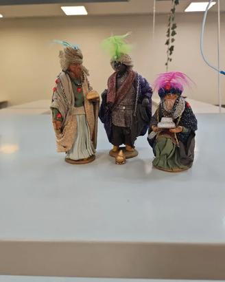 3 Re Magi Presepe Napoletano Terracotta 14 cm