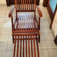 Sedia sdraio in teak per giardino