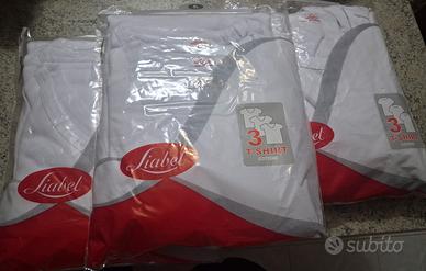 LIABEL confezione 3 magliette bianche taglia XL
