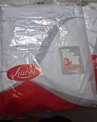 LIABEL confezione 3 magliette bianche taglia XL