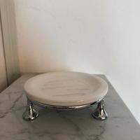 Portasapone da appoggio ceramica bianca