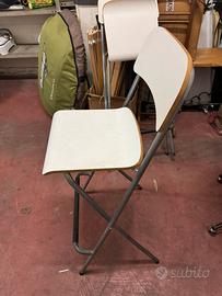 4 Sedie da bancone Ikea legno bianco