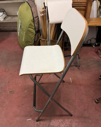 4 Sedie da bancone Ikea legno bianco