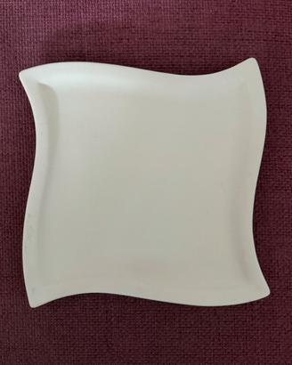 Piatto in ceramica da decorare a decoupage