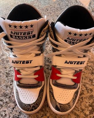 Aniye By Sneakers Basket Bianche e Rosse N.39