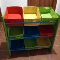 scaffale portaoggetti bambini
