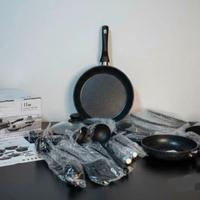 Set di padelle + accessori in pietra lavica 11Pcs