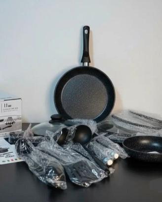 Set di padelle + accessori in pietra lavica 11Pcs
