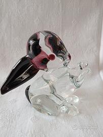 scultura fermacarte coniglietto in vetro di Murano