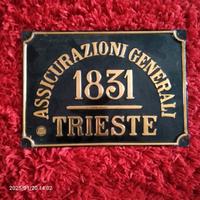 Targhe assicurative vintage Assicurazioni Generali
