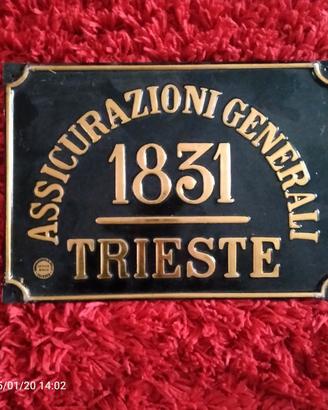 Targhe assicurative vintage Assicurazioni Generali