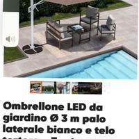 Ombrellone 3x3 nuovo con led