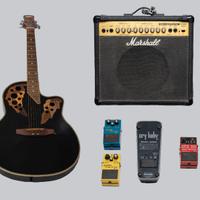 Chitarra semiacustica 4 pedaline+ 1 ampli Marshall