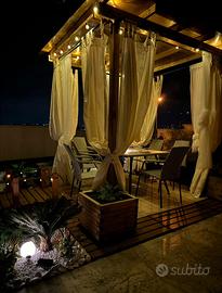 Gazebo / Pergolato con 4 basi - Fioriera (Zavorra)