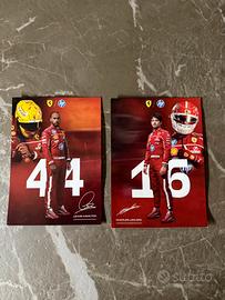 Card Autografate Leclerc e Hamilton