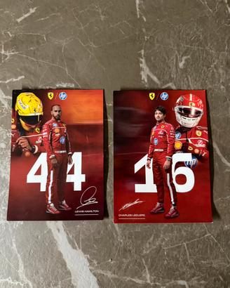 Card Autografate Leclerc e Hamilton