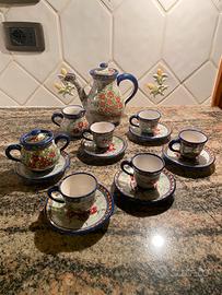 Servizio da Caffè dipinto a mano