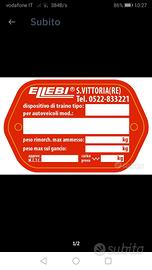 Targhetta gancio traino 